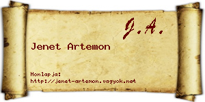 Jenet Artemon névjegykártya
